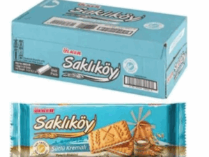 Ulker Saklikoy Milk & Oat Sandwich Biscuits 3.53 oz (100 g) x 24 pcs